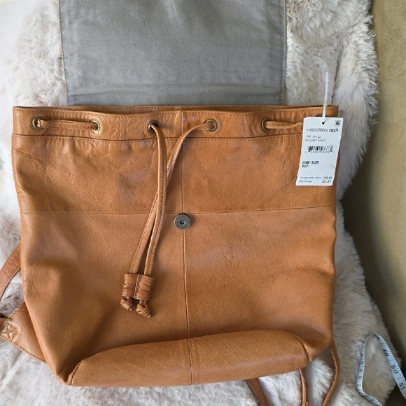NWT Elegant Day & Mood Tan Leather Backpack
